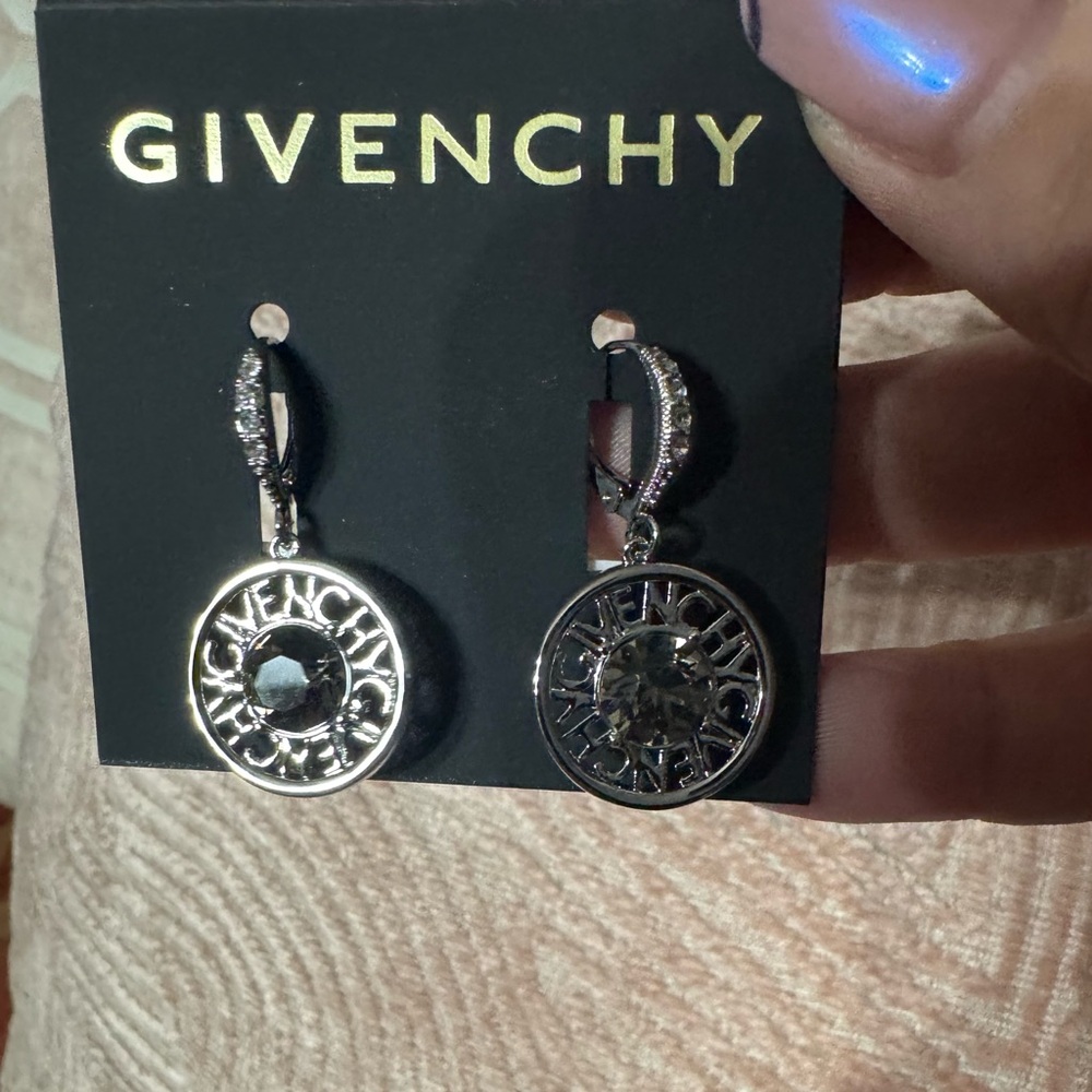 COPY - Givency Drop Earrings with Gray Stone - Picture 3 of 6